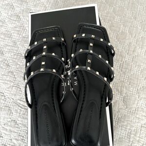 EUC WHBM Brooklyn Studded Flat Sandal-size 7